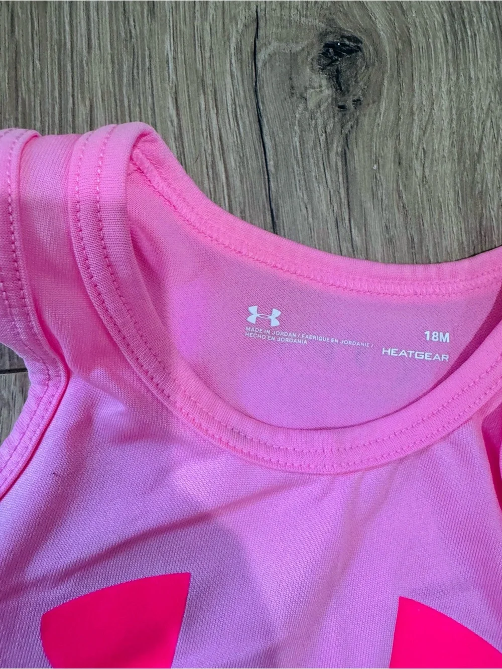 Under Armour Pink Logo Tank with Black Patterned Capri Set - Girls